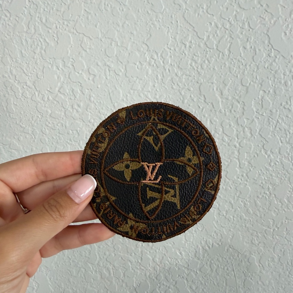 Louis Vuitton Brown and Gold Monogram Patch